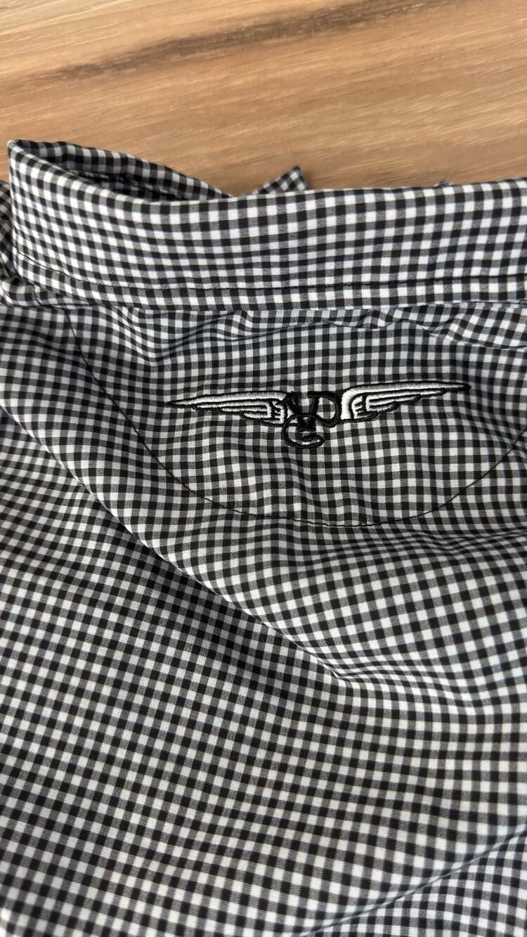 Von Dutch Gingham Cold Shoulder Shirt - Picture 7 of 9